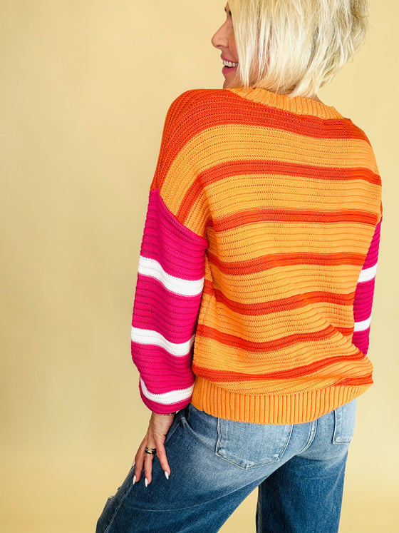 Sweet kiss stripe sweater