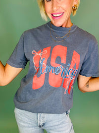 Usa america bow tee