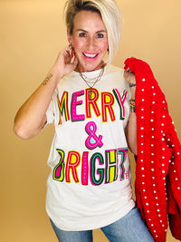 Merry and bright tee