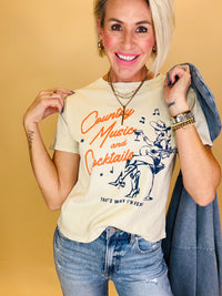 Country music and cocktails tee