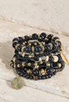 Mixed layered multi bead bracelet