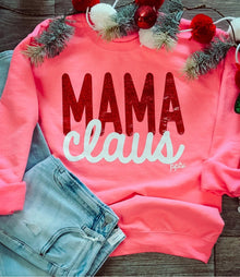  Mama Claus pink sweatshirt