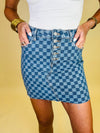 Check me out denim skirt