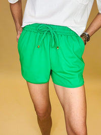 Solid green everyday shorts