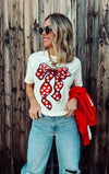 Bow heart tee