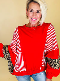 Wild play pullover- red