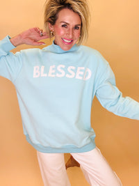 Blessed mock neck pullover