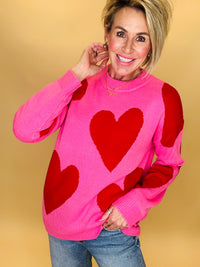 Love you big heart sweater