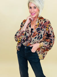 Wild side of fall leopard top
