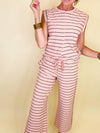 Sunny beach stroll stripe set