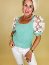 The Brooke top green