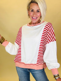 Cranberry twist pullover