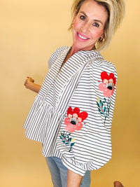 Blossom and bloom top black