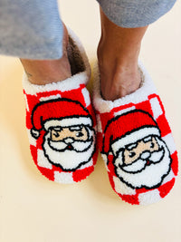 Red santa slippers