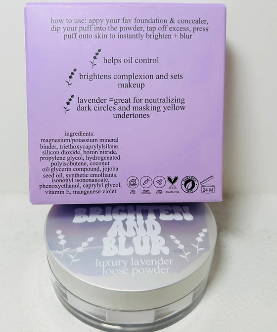 Brighten and blur lavender setting powder