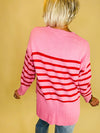 The greta stripe sweater pink