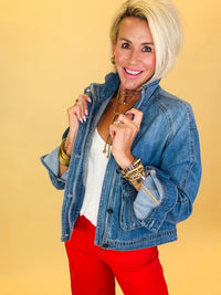 Maple moments denim jacket
