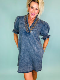 Stars and stiches denim dress