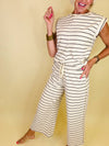Sunny beach stroll stripe set