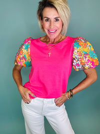 Bubble me in sequins top