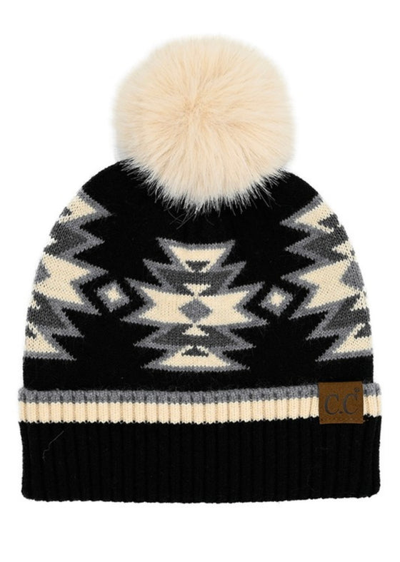 Southwest pom beanie