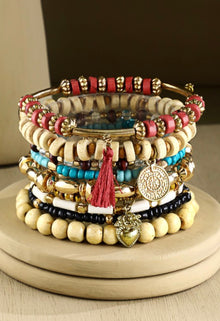  8 strand mixed bead bracelet