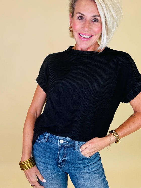 Sunny side ribbed tee
