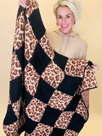 Checker cheetah blanket