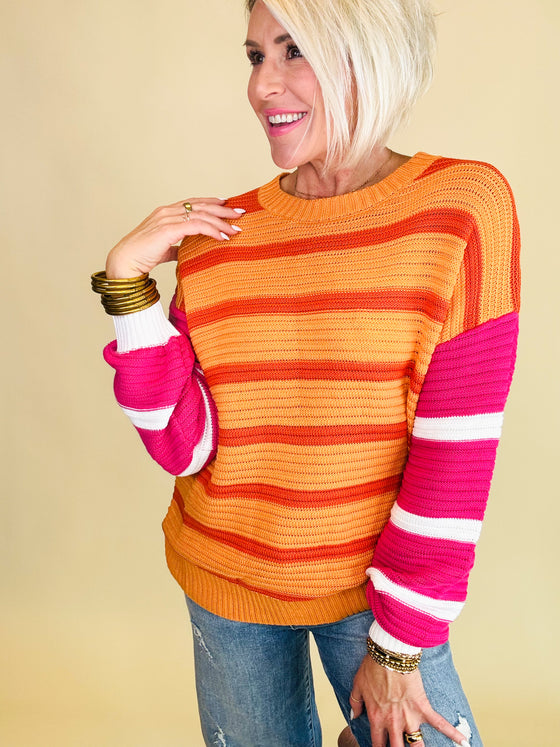 Sweet kiss stripe sweater