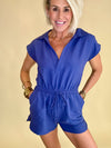 The peony romper blue