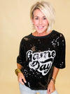 Sequin game day top