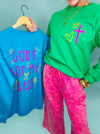God's got my back sweatshirt/ 2 colors