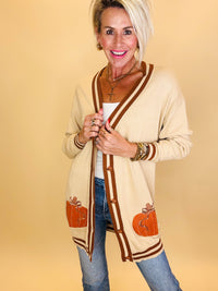 Harvest hues pumpkin cardigan