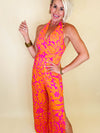 Sunset sizzle halter jumpsuit