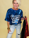 Sequin game day top