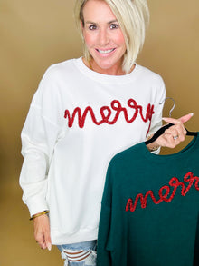  Merry tinsel metallic pullover