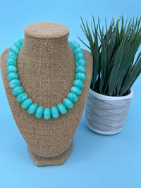 Aqua cove beaded necklace