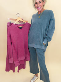 Preorder eta 11/5- Dola winter wishes waffle pant set/ 2 colors