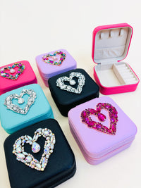 Heart Travel Jewelry Case/ 7 colors