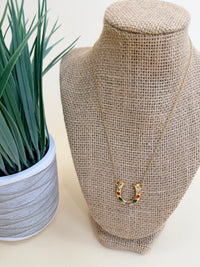 Lainey crystal horseshoe necklace