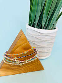 Multi cross bracelet/ 5 colors