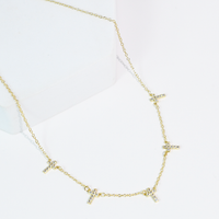 Faith Drops Necklace Gold