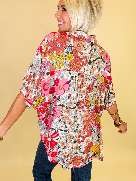 Petal parade button top