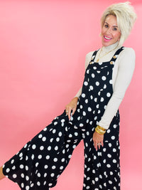 Firecracker charm jumpsuit in black