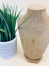Gold cross necklace