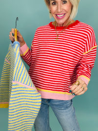 Sweet on stripes sweater/ 2 colors