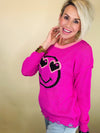 Eyes for you magenta sweater