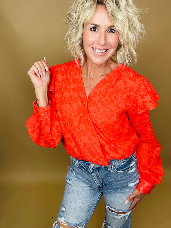 Going places ruffle bodysuit