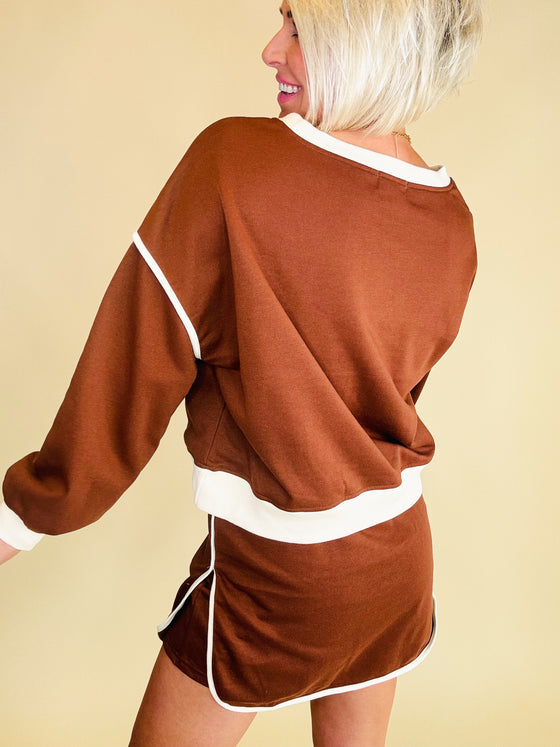 The Giselle skort set brown
