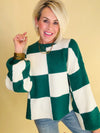 Christmas cheer checkered sweater